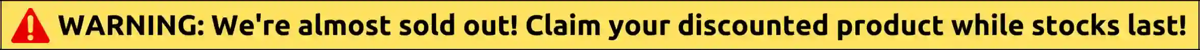Limited stock warning banner for Neura orders